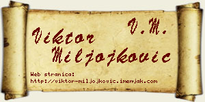 Viktor Miljojković vizit kartica
